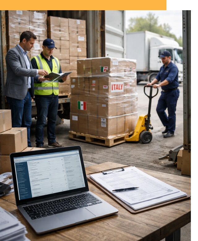 Доставка грузов из Италии: морские и авиаперевозки от 19319