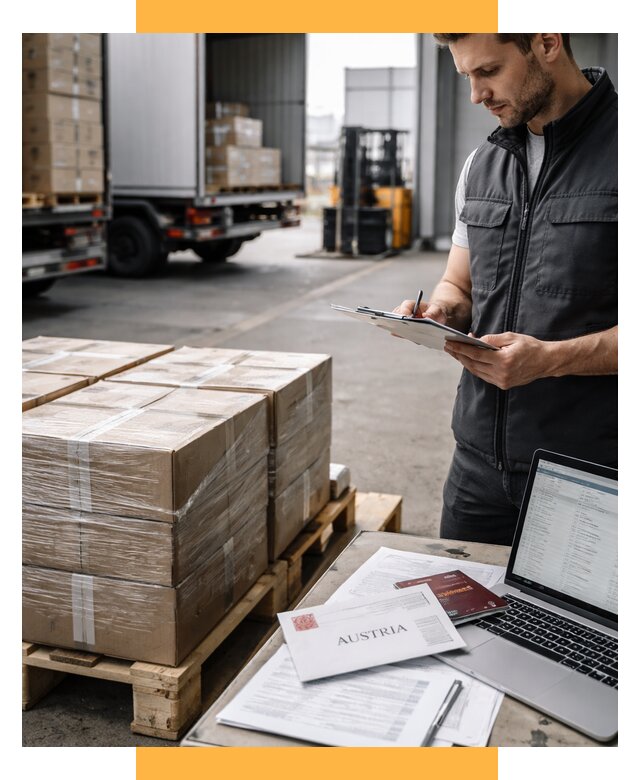 Доставка в Австрию от 69765 р. Логистика и экспорт СетСервис-Прт