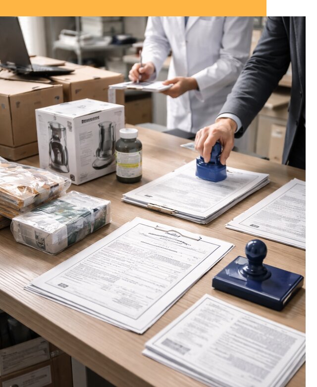 Сертификация импортных товаров от 12880 с таможенным сопровождением